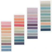 10pcs Morandi Color Transparent Writable Index Tabs, Student Memo Sticky Notes, Creative Classification Indicator Stickers School Supplies - Multicolor - View 6