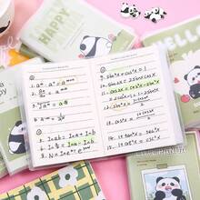 60 Sheets A7 Cartoon Panda Series Pocket Notebook, Portable Waterproof PVC Cover Compact Mini Notepad, Cute Animal Design Memo Pad For Students School Office Travel Daily Note Taking Stationery Supplies School Supplies - Panda - View 5