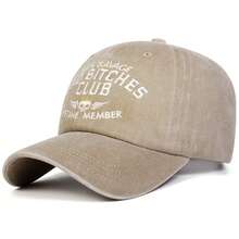 1pc Men's BAD CLUB LIFETIME MEMBER Letter Skull Embroidered Baseball Cap Street Fashion Casual Hat Spring Autumn Travel Beach Vacation - Multicolor - View 3