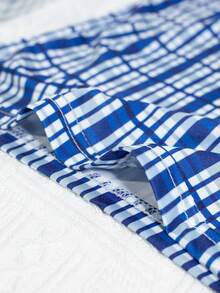 Random 3Pcs Men Underwear, Comfort Polyester Fabric, Checkered Pattern With Buttons, Elastic Waistband Multi-Color Pack, Home Essentials, Men Gift - Multicolor - View 8