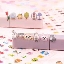 Cartoon Animal Stickers For Kids, 25 Pack, Handmade Decorative Stickers For Journal, Cute Anime Sticker Book - B - View 5