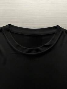 Men's Short Sleeve T Shirt,Printed With Heat-Transfer Racing Car Patterns And English Graphics,Fashionable Casual Round-Neck Top,Spring And Summer Out - 黑色 - 查看 3