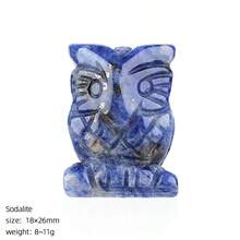 1pc 1in 2 Styles Natural Crystal Owl Carved Ornament | Home Decor & Meditation Energy Guardian | Symbol Of Wisdom And Protection - crystal - View 27