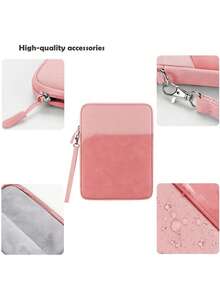 Bolsa portátil para tablet Apple, compatible con Samsung Galaxy Tab//Kindle/Tablet Android/Funda protectora para tablet, adecuada para tablets de 7~8/9~11/12.9~13 pulgadas, con asa y bolsillo delantero, rosa - Rosa - Ver 6