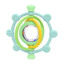Rotatable Silicone Teething Toy, Baby Teether, Bell-Shaped, Multi-Texture, Colorful, Relieves Teething Pain, Freezer - 綠色 - 查看 1