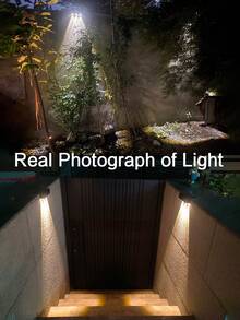 Solar Powered LED Stair Lights, Outdoor Pathway Lights, Suitable For Outdoor, Garden, Steps, Corridors, Courtyard Wall Lights, Solar Powered, Outdoor Decorative Landscape Lighting - Multicolor - View 11