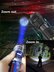 Senter LED berdaya tinggi ini memiliki 5 mode, fungsi zoom, dan pencahayaan genggam yang kuat. Ini adalah senter portabel untuk berkemah yang cocok untuk mendaki gunung di luar ruangan dan keadaan darurat di rumah. Dilengkapi dengan baterai 800mAh bawaan. - Bintang - View 11