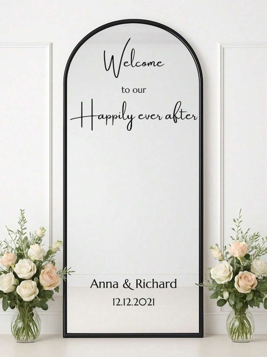 Custom Mirror Sticker Wedding Seating Chart Sticker - Wedding Decoration DIY Wedding Sticker - Seating Chart Mirror Sticker Welcome To Wedding Mirror Sticker