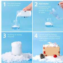 Polvo de nieve artificial en bolsa, añadir agua para expandir, copos de nieve falsos, polvo de nieve de simulación navideña, adecuado para decoración, estilo aleatorio - Multicolor 2 - Ver 3
