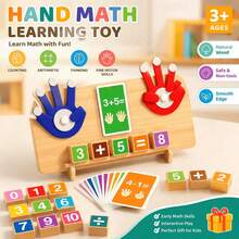Montessori Toddler Learning Toy, Finger Counting Math Toy, Number Counting Blocks, Children's Wooden Educational Math Toy - Multicolor - View 2
