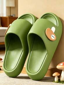 Sandal Jepit Ujung Bulat dengan Sol Tebal, Modis dan Serbaguna, Sol Tahan Aus dan Tidak Berbunyi, Cocok untuk Penggunaan di Dalam dan Luar Ruangan, Nyaman untuk Pemakaian Jangka Panjang, Hadiah untuk Pasangan Unisex, Hadiah Pindah Rumah - Hijau - View 4