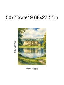 1 Stück Herrenhaus Wandkunst, Landhaus, stimmungsvolle Herbstlandschaft, Stolz & Vorurteil Wandkunst Muster, ideales Geschenk, geeignet für Schlafzimmer, Wohnzimmer, Büro, Wandkunst, Wanddekoration, Heimdekoration, Raumdekoration, Leinwand Wandkunst, Poster, Wandkunst mit Rahmen, optionaler Rahmen - 1 Stück - Übersicht 26