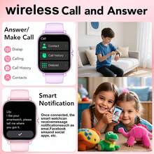 2026 Model 1.83 Inch Touch Screen Smart Watch For Kids And Teenagers, Compatible With Android Phones, Wireless Calling, Wireless Music, Message Notification, Customizable Watch Face, Pedometer, Activity Tracking, Easter Gift - Multicolor - View 5
