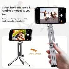 1 pezzo Supporto pieghevole da tavolo per telefono, supporto multifunzione portatile per viaggio, auto, aereo, treno, con molletta, supporto magnetico in lega per telefono da tavolo, pieghevole portatile multifunzione per live streaming - Multicolore - Visualizzare 5