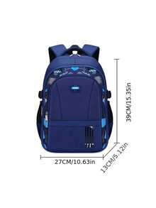 1pc Minimalist Student Backpack, Lightweight Spine Protection, Large Capacity, Unisex For Boys And Girls, Daily Use - C - View 12