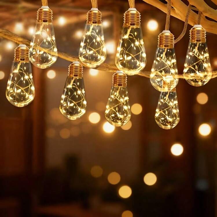 1 Rangkaian Lampu Tali USB, Pencahayaan Multi-Mode, Termasuk 240/160/80 Manik LED, Cocok Untuk Halaman, Musim Panas, Musim Semi, Teras, Taman, Pesta, Kafe, Natal, Dekorasi Gantung Bar, Lampu Tali Luar Ruangan, Lampu Dekorasi Pagar - Lampu Tali AS 8 Fungsi - Model Pepaya - View 10