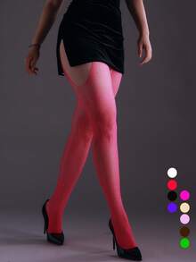 1pc Sexy Elastic 4-Way Open Crotch Tight Leggings, Full Leg Shiny Rhinestone Hollow Fishnet Tights, Women's Fashion Versatile Y2K Pantyhose, Suitable For Christmas, Halloween, Party, Gathering, Date, Socializing - Multicolor - View 17