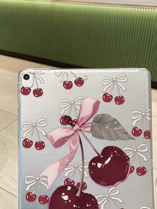 可愛櫻桃與蝴蝶結圖案透明平板保護殼，相容 iPad 保護殼，防震美學外殼，配件，Kindle 保護殼，相容 iPad 第 11 代保護殼，保護殼，相容 iPad 保護殼 A16，適用於 iPad 保護殼，適用於第 10 代保護殼，配件快速出貨禮物，適合日常使用與全年禮物，情人節、聖誕節、返校季禮物選擇 - 無色 - 查看 5