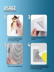 Wall Repair Paste Set With Repair Mesh And Scraper, Home Interior Wall Renovation Tool, Quickly Fill Wall Holes, Cracks, Nail Holes, Cover Yellowing, Mold Spots, Graffiti Stains, White Paste Dries Smooth And Seamless, No Professional Tools Needed, DIY Application To Repair Damaged Walls And Ceilings, Strong Adhesion, Resistant To Peeling And Cracking, Suitable For Small Apartments And Rental Homes - A - View 7