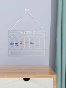 Transparent Acrylic Wall-Mounted Planning Board Set, Weekly / Recipe / Monthly Planner 3 Options, Erasable Reusable Whiteboard With Markers, Hooks And Hanging Rope, Back To School - Multicolor - View 9