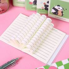 60 Sheets A7 Cartoon Panda Series Pocket Notebook, Portable Waterproof PVC Cover Compact Mini Notepad, Cute Animal Design Memo Pad For Students School Office Travel Daily Note Taking Stationery Supplies School Supplies - Panda - View 2