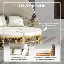 Sun Island, 4-Piece Set, Extendable Canopy, 5 Cushions, Rattan Look, 178W X 85D X 66.5H Cm, Beige-XY228830 - 860-317V00CW - View 6