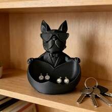 3D Printed Cool Dog Fashion Glasses Pen Holder Storage Organizer, Large Capacity Desktop Pen Cup, Multi-Function Tray For Keys, Coins, Earrings, Rings, Living Room Entryway Office Desk Decor, Stable And Anti-Tip - Multicolor - View 5
