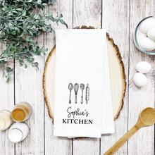 Personalized Kitchen Towels, Flour Bag Tea Towels, Custom Kitchen Gifts, Suitable For Celebrating A Mother's Or Grandmother's Housewarming Or Birthday, Kitchen Decorative Hand Towels, Custom Dish Towels - Multicolor - View 8