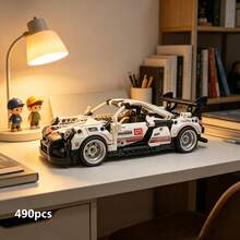 1100+PCS Large Mechanical Assembly Set | Mechanical Transmission Structure, Precision Gear Linkage, Educational Mechanical Assembly, ABS Plastic Material, Hardcore Industrial Racing Mechanical Style, Low-Profile Streamlined Single-Seat Sports Car Design, Exposed Gears, Suspension Shock Absorbers, Mechanical Engine, Desktop Static Collection Display Ornament, Father's Day, Christmas Gift, Boys' Desk Decor, Racing Fan Collectible, Gaming Room Decoration Scene Universal - Luxury Racing Car Model - View 14