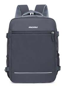 1pc Unisex Multi-Color Nylon 180° Full Opening Large Capacity Carry-On Backpack With Independent Shoe Compartment, Suitable For Travel And Business Trips - Multicolor - View 11