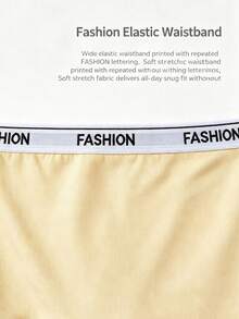 8 buah Celana Dalam Anak Perempuan Warna Permen Lucu Bentuk Empat Sudut, Celana Boxer Polyester Nyaman dan Bernapas, Pita Elastis Huruf FASHION yang Modis dengan Kain Ringan Berwarna-warni - MultiWarna - View 3