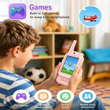 2pcs Rechargeable Two-Way Video Walkie Talkies For Kids Aged 3-12, Suitable For Indoor/Outdoor Games, Camping, Hiking, Unisex - Multicolor - View 5