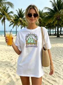 Women T-Shirts - 白色 - 查看 1