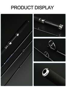 BILLINGS Fishing Rod,Spinning Reel Fishing Rod,4-Piece Portable Carbon Fiber Travel Rod,Ceramic Guide,For Freshwater Saltwater,Ultra-Lightweight Spinning Rod,1.98/2.1/2.4M - Black - View 7