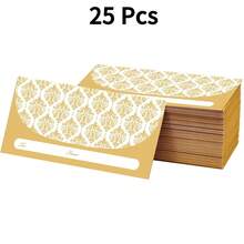 5/25/50pcs Gold Cash Envelopes, For Cash Gifts (17.78X7.62cm), Elegant Decorative Design Cash Storage Bags, Suitable For Christmas, Birthday, Graduation, Wedding, Small Savings Envelopes, Bulk Discount Packaging - Rectangle - View 12