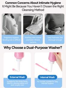 Cofoe Premium Peri Bottle For Postpartum Care | Upside Down Peri Bottle, Portable Bidet For Perineal Recovery And Cleansing After Birth 500ml - Pink - View 6