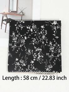1pc Women's Fashion Ditsy Floral Plant Pattern Minimalist Elegant Crescent Moon Trim Thick Square Scarf Headscarf Suitable For Party Date Daily Outing Travel Beach Vacation Matching - Multicolor - View 6