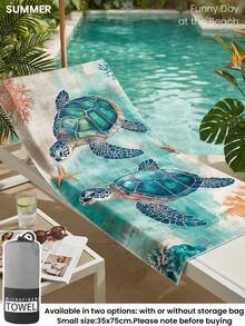 1pc Beach Towel, Beach Essentials, Vacation And Bathroom Decor, Super Absorbent, Ideal For Bathroom, Swimming, Fitness, Yoga, Soft Microfiber, Lightweight And Portable, Windproof, Sunscreen, Anti-Sand, Summer Travel - Multicolor - View 4