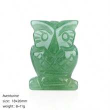 1pc 1in 2 Styles Natural Crystal Owl Carved Ornament | Home Decor & Meditation Energy Guardian | Symbol Of Wisdom And Protection - crystal - View 23