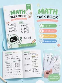 兒童早期教育加減法練習練習簿，趣味數學計算書，返校輔導學習書，教師作業簿 - 彩色 - 查看 4