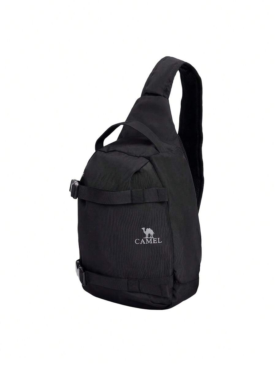 CAMEL CROWN Men's Casual Chest Bag, Portable Crossbody Shoulder Bag, Mini Lightweight Sling Backpack For Fitness & Cycling Travel - Black - View 1