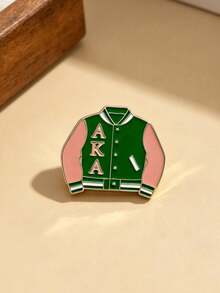 1件時尚復古服飾胸針，適合日常穿著與週年紀念配飾別針 - 粉綠 - 查看 3