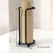 1pc Paper Cup Holder, Minimalist Paper Cup Storage Rack, Multi-Functional Desktop Coffee/Tea Cup Organizer (Cups Not Included) - Multicolor - View 6