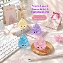 1 Novel Squeezable Poop-Shaped Stress Ball Toy,Maltose Fun Stretch Squeeze Decompression Toy,Suitable For Kids And Adults, Prank Gift, Random Color, Squeezable Toy,Cheese Squeezable Toy,Decompression Toy,Cheese Squeezable Toy, Dumpling Squeezable Toy - Multicolor - View 7