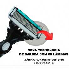 Paquete de 3 rastrillo maquinilla de afeitar desechable para hombre - Negro - Ver 3
