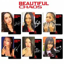 مجموعة 6 بطاقات صغيرة، مجموعة بطاقات عشوائية من ألبوم KATSEYE الجديد BEAUTYFUL CHAOS، مجموعة بطاقات عيون القطة، مجموعة قابلة للجمع للمعجبين - متعدد الألوان - مشاهدة 4