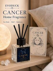 EVODUCK 1pc Smokeless Long Lasting Cancer Zodiac Crystal Reed Diffuser 50ml, Cashmere Coconut Fragrance Oil With White Crystal & 4 Fiber Reed Sticks, Flameless Scented Oil Diffuser For Bathroom Bedroom Vanity, Star Sign Gift For Her, Home Fragrance Decor - Mixed Fragrance - View 10