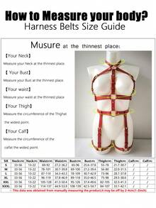 1pc Women's Red Gothic Style Bustle Waist Corset Belt With Straps, Suitable For Party, Gathering, Daily Commute, Halloween, Music Festival And Other Occasions - Red - View 4