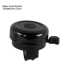 1pc Black Metal Bicycle Bell - 75Db+ Clear Sound | Easy To Ring And Install, Weather-Resistant Coating | Mini Portable, DIY Sticker Compatible - Multicolor - View 1