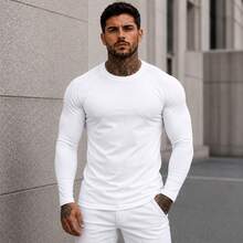 Men's Thermal Shirt Second Skin UV Protection Thermal Blouse - 白色 - 查看 3